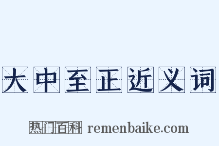 大中至正近义词是什么意思的图片